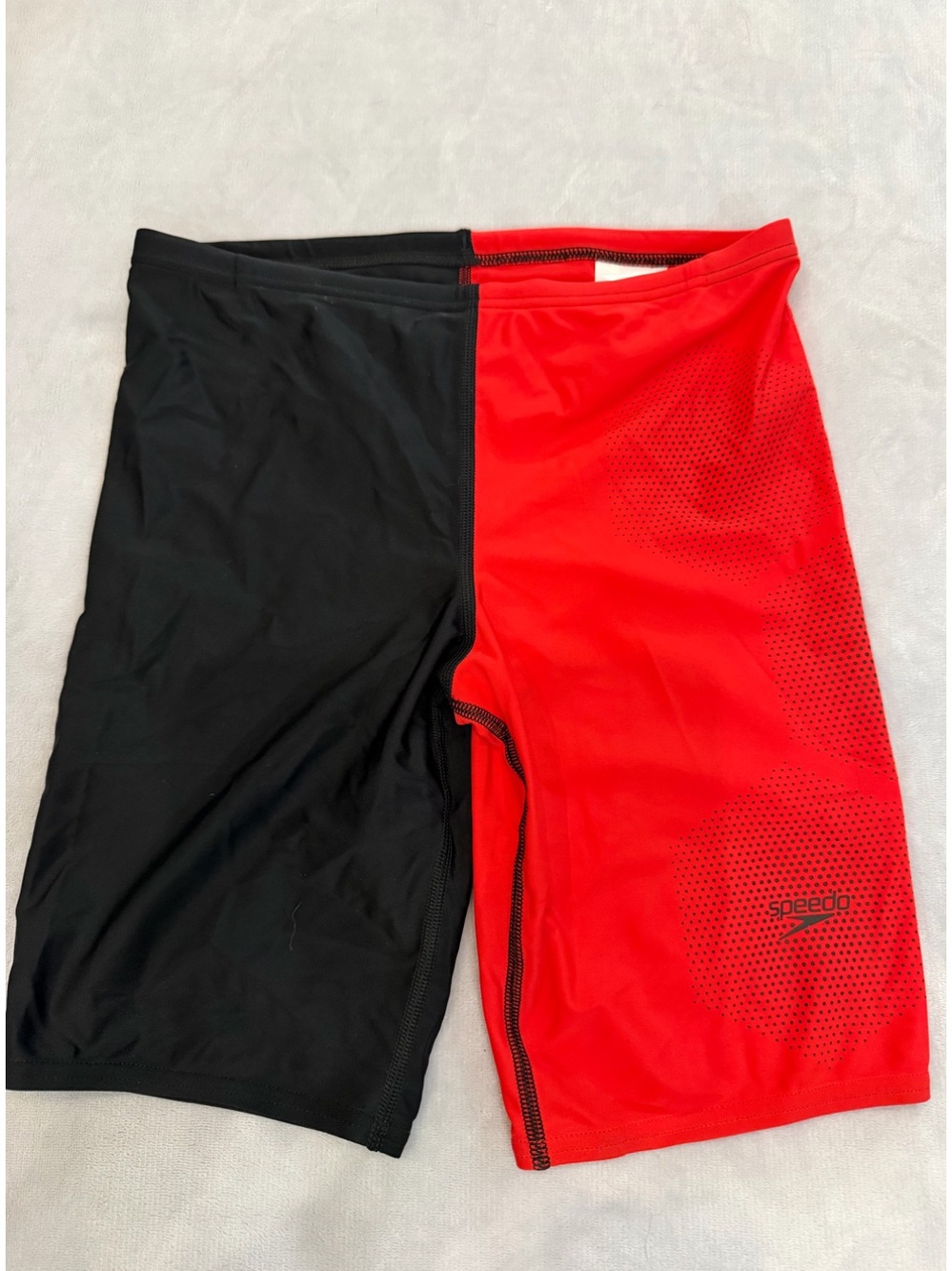 Speedo Red Black Competitive Swim Training Jammers Suit Men Size 30